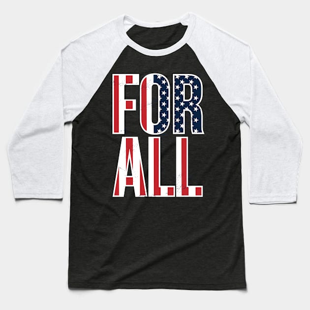 USA For All Baseball T-Shirt by EarlAdrian